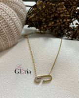 paper clip gold plated necklace