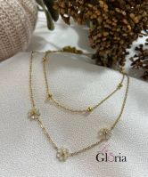 flower gold plated necklace