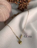 heart gold plated necklace