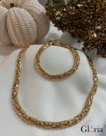 gold rose chain plated set