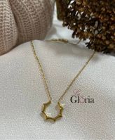 beautiful sun gold plated necklace