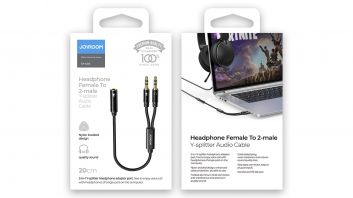 SY-A05 سماعة رأس أنثى إلى 2 ذكر Y-splitter كابل صوت 0.2M