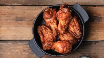 Hot buffalo BBQ wings