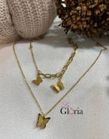 cute butterfly gold plated set