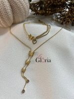 long butterfly gold plated set