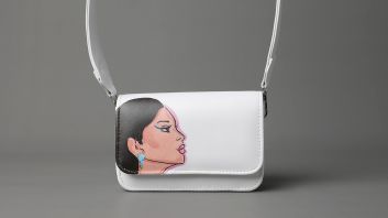 Joud - White Hand-drawn Crossbody Bag