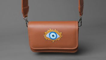 Joud - Camel Hand-drawn Crossbody Bag