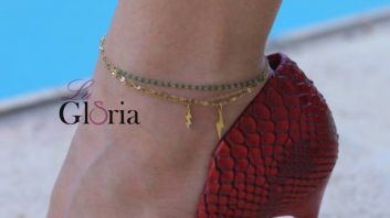 Gold plated anklet