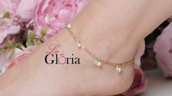 Gold plated anklet