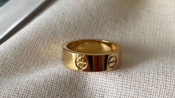 Gold plated ring