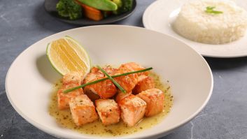 Salmon garlic lemon