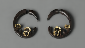 UniArt - Golden Flowers Earrings